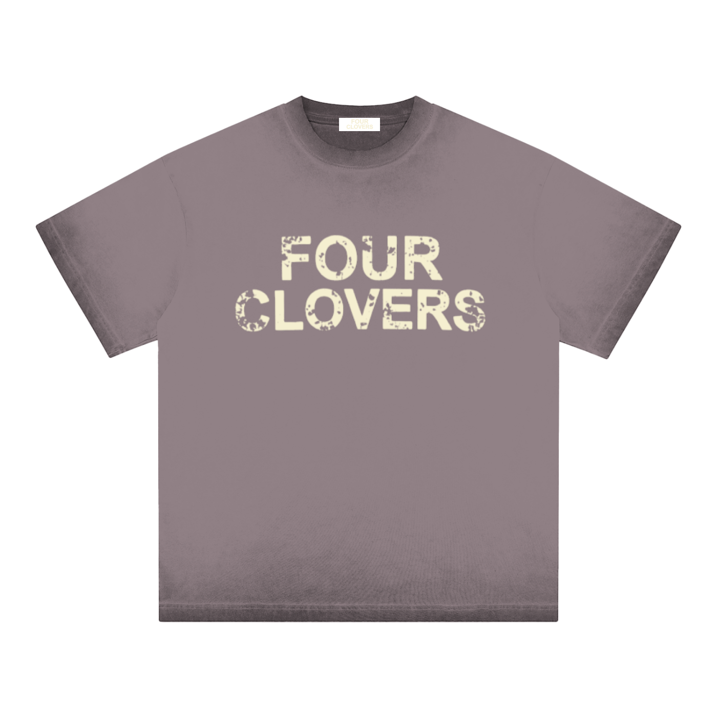 Four Clovers Reverse Dyed Loose Cotton T-Shirt