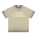 Four Clovers Reverse Dyed Loose Cotton T-Shirt