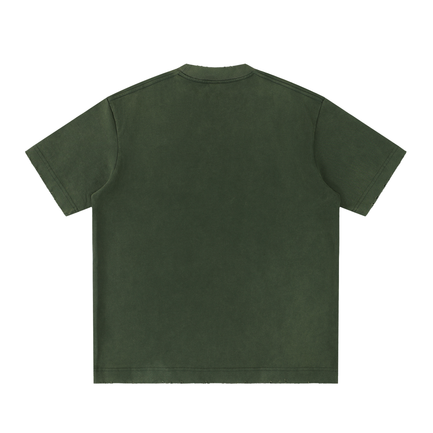 Four Clovers Heavyweight Vintage Washed Frayed T-Shirt