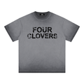 Four Clovers Reverse Dyed Loose Cotton T-Shirt