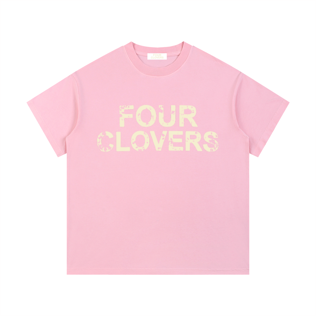 Four Clovers Vintage Wash Cotton T-Shirt
