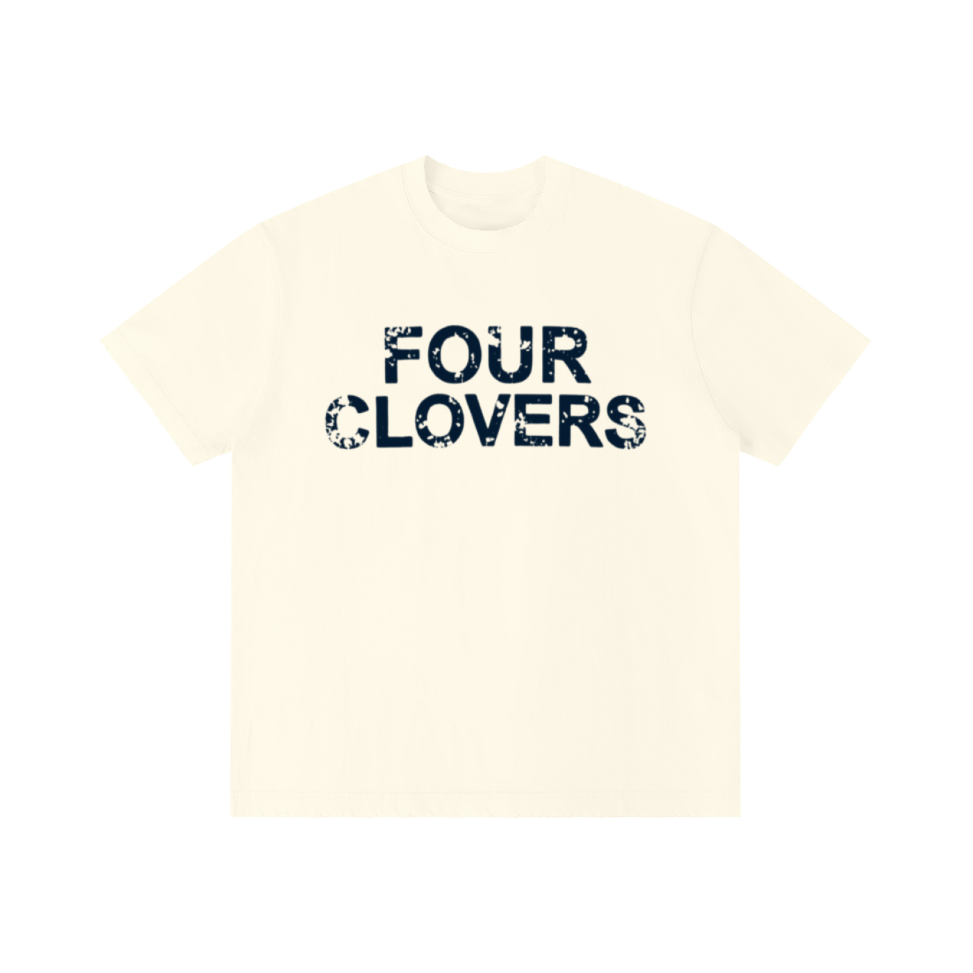 Four Clovers Vintage Wash Distressed T-Shirt