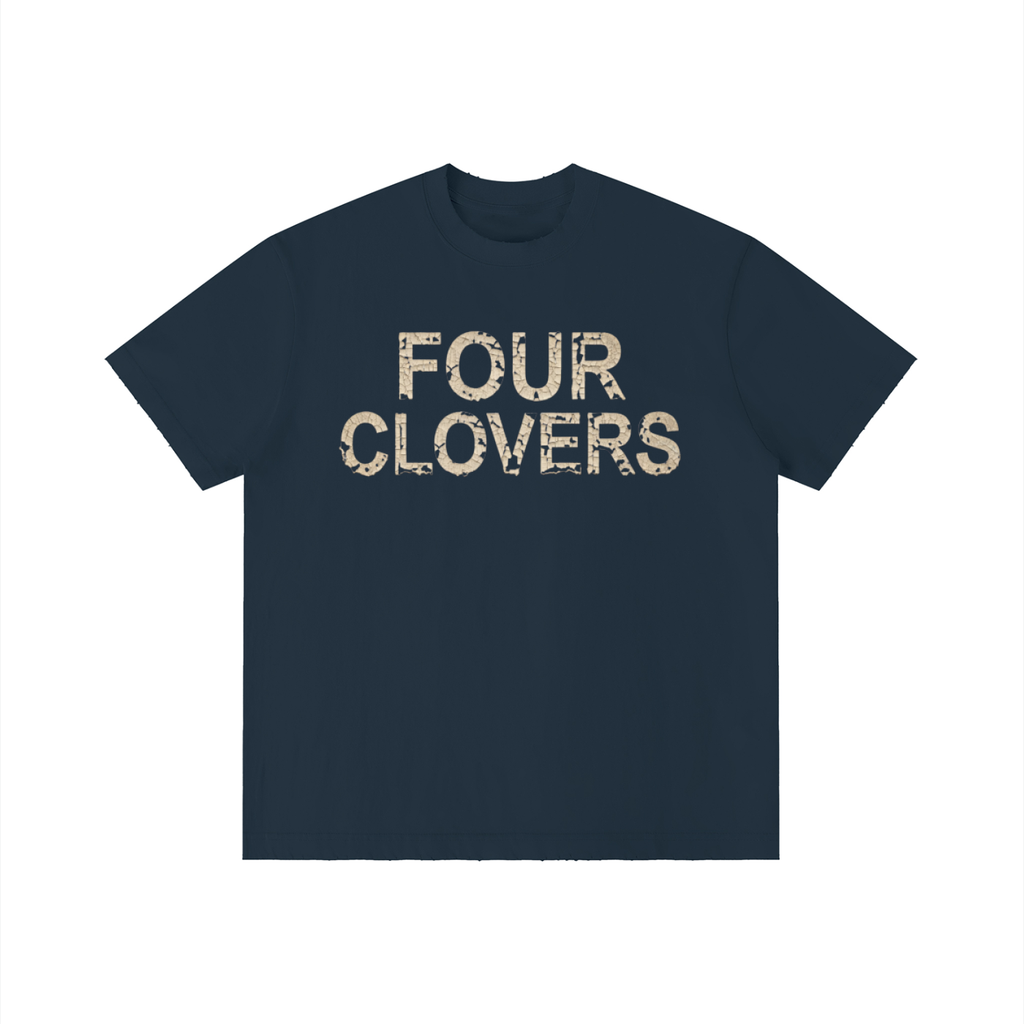 Four Clovers Vintage Wash Distressed T-Shirt