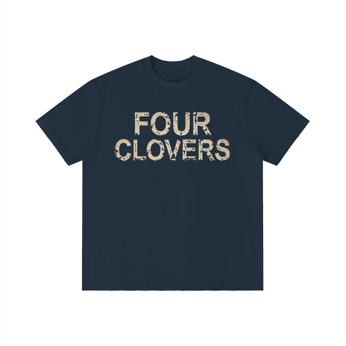 Four Clovers Vintage Wash Distressed T-Shirt