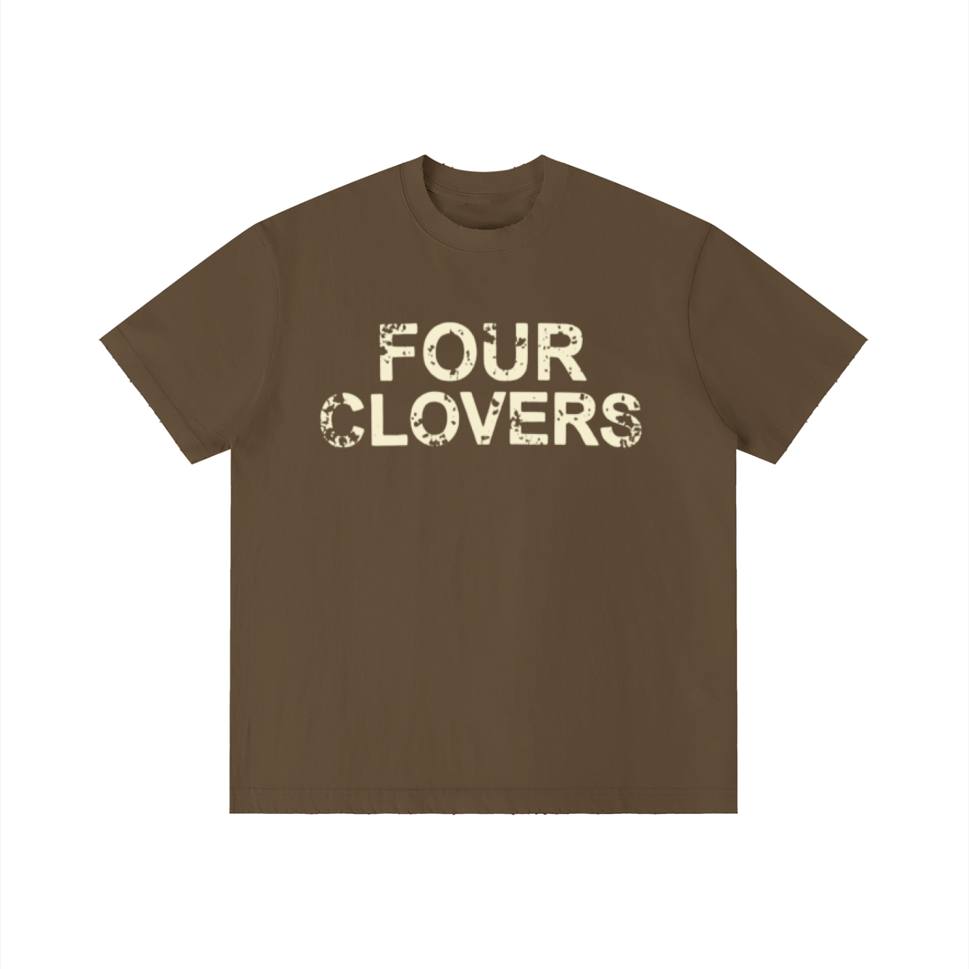 Four Clovers Vintage Wash Distressed T-Shirt