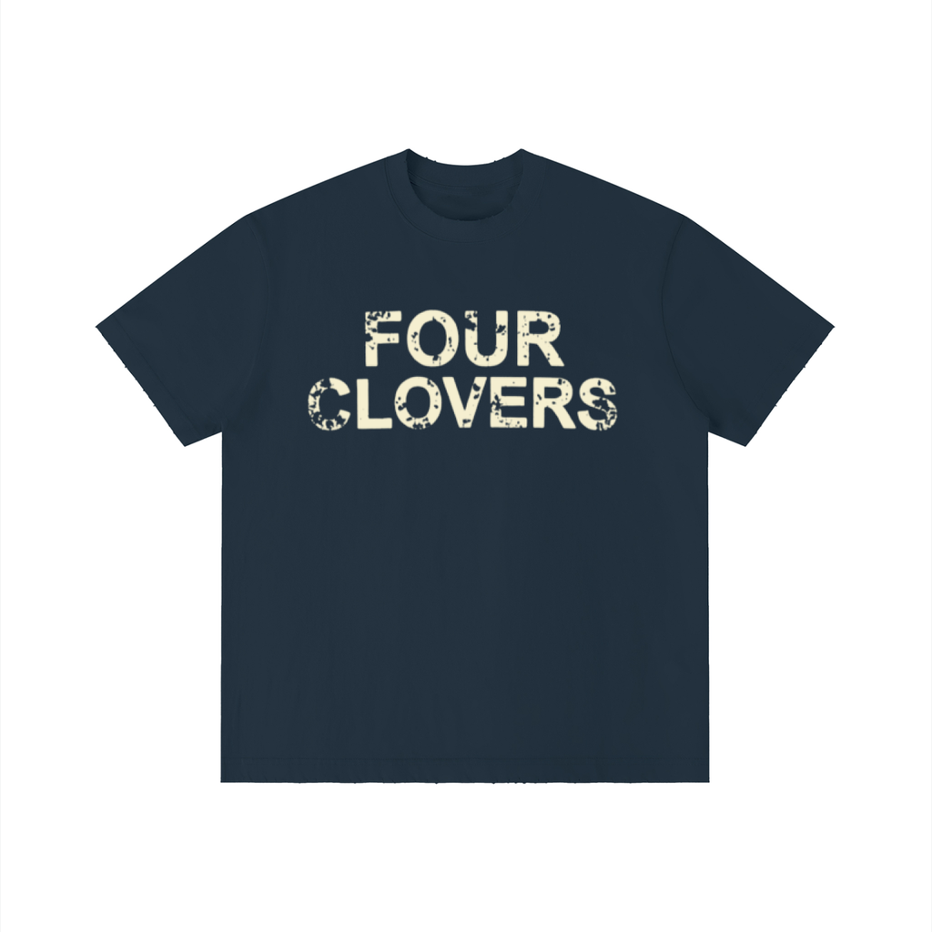 Four Clovers Vintage Wash Distressed T-Shirt