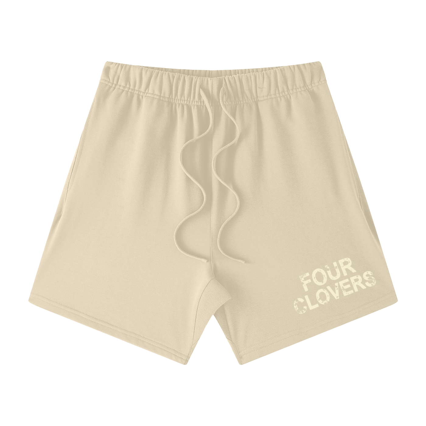 Four Clovers Earth Tone Loose Fit Cotton Shorts