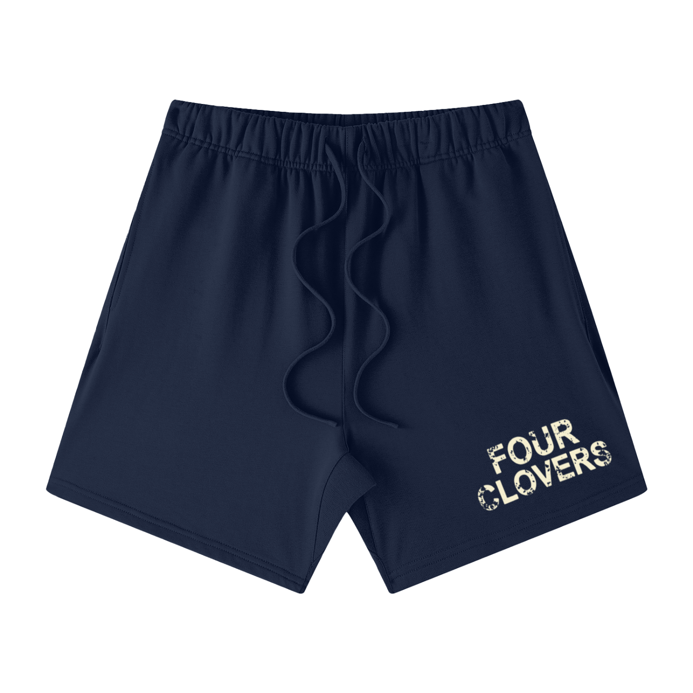 Four Clovers Earth Tone Loose Fit Cotton Shorts