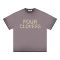 Four Clovers Reverse Dyed Loose Cotton T-Shirt
