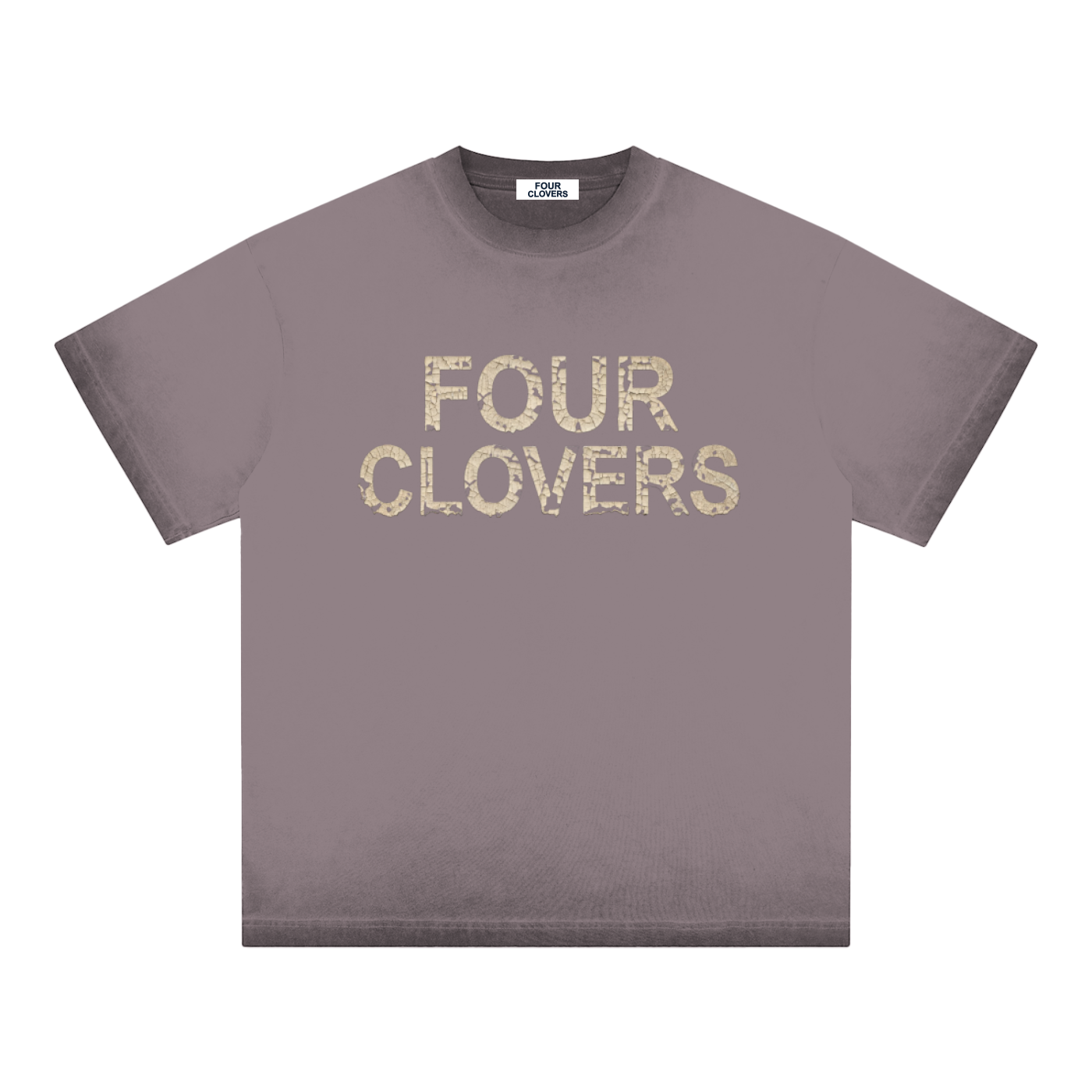 Four Clovers Reverse Dyed Loose Cotton T-Shirt