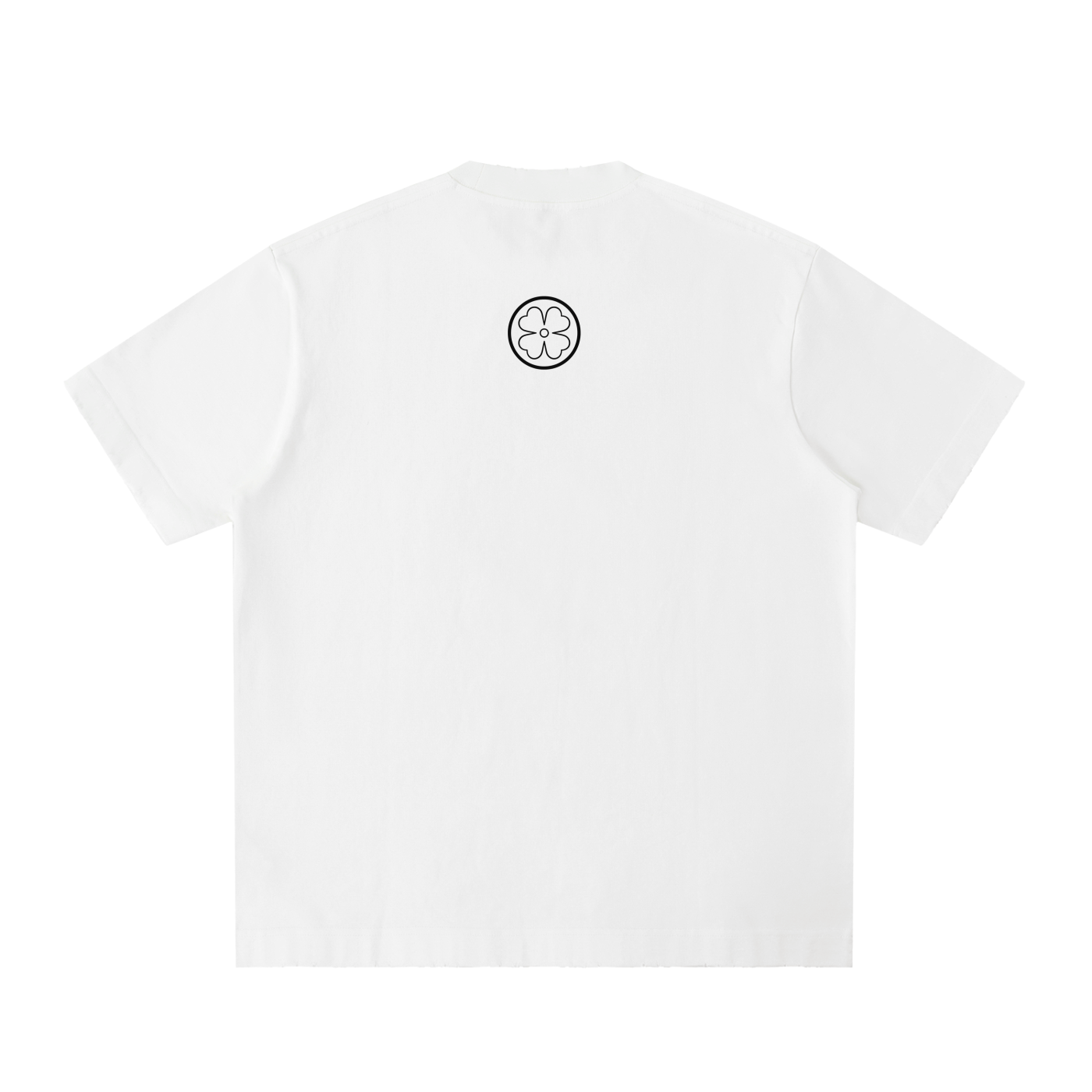 Four Clovers Heavyweight Vintage Washed Frayed T-Shirt