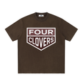Four Clovers Heavyweight Vintage Washed Frayed T-Shirt