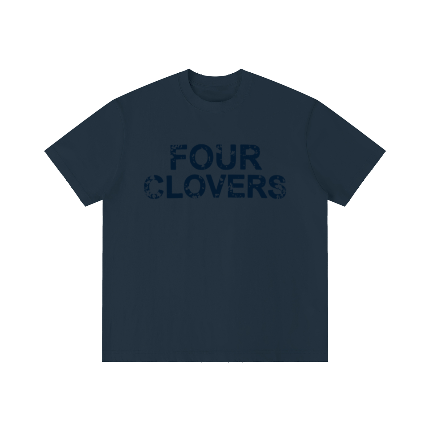 Four Clovers Vintage Wash Distressed T-Shirt