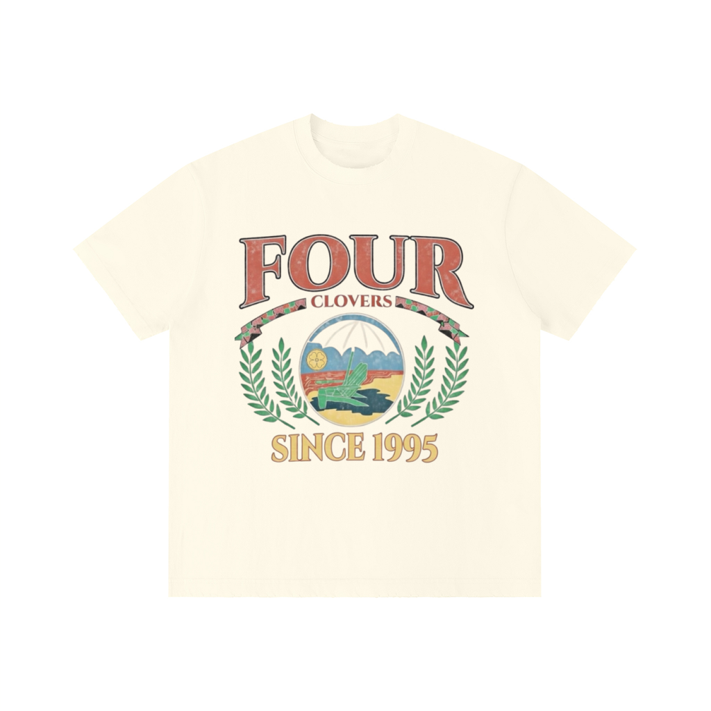 Four Clover Paradise Unisex Vintage Wash Distressed T-Shirt