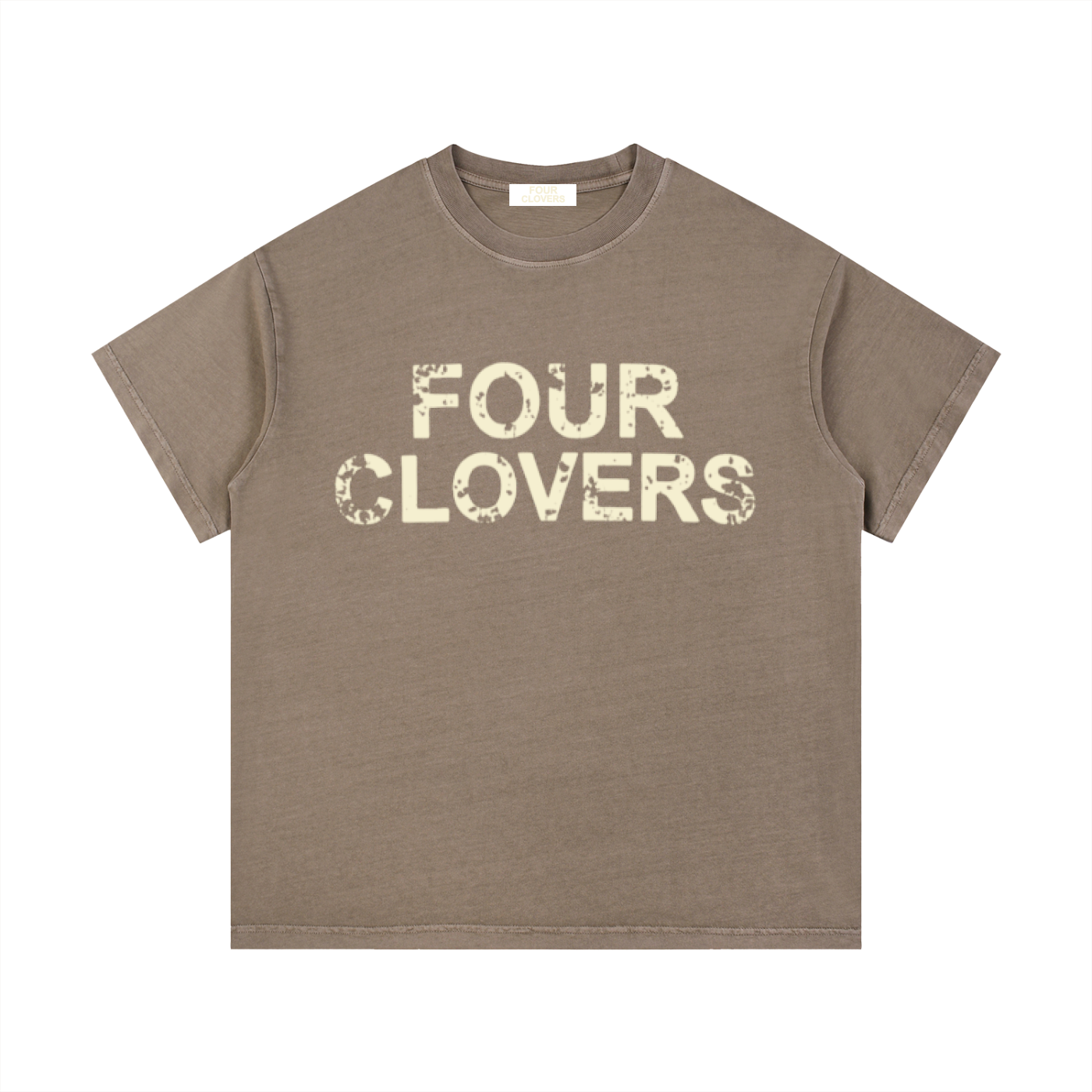Four Clovers Vintage Wash Cotton T-Shirt