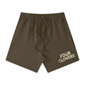 Four Clovers Earth Tone Loose Fit Cotton Shorts