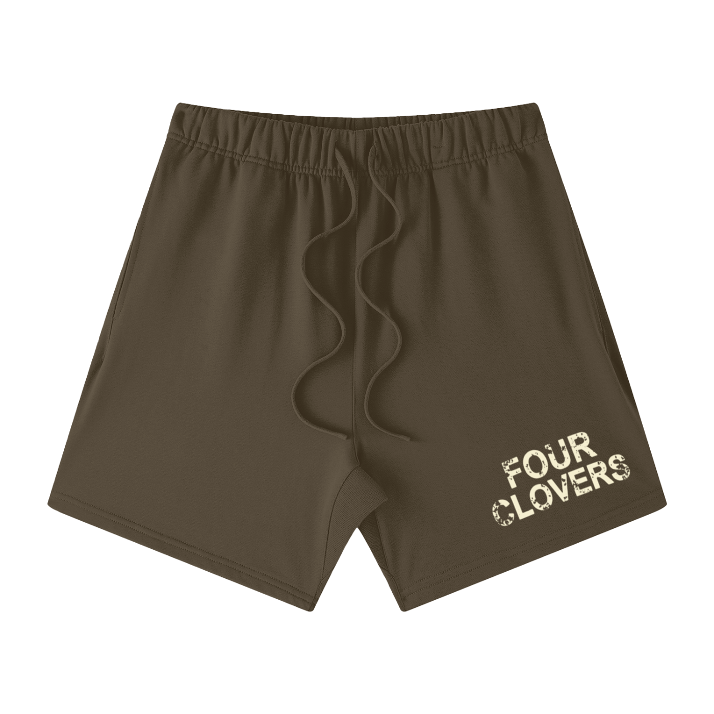 Four Clovers Earth Tone Loose Fit Cotton Shorts